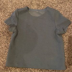 Lululemon striped grey and black shirt size 2